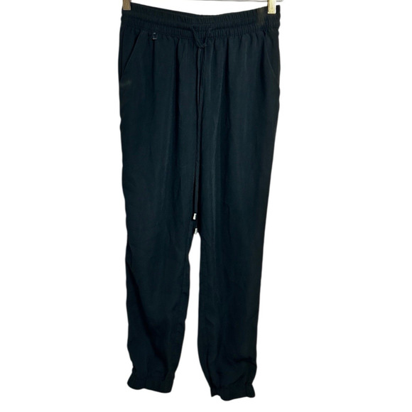 Buffalo David Bitton Black Bohemian Jogger Pants Sz Small 2-4 Relaxed Cuffed Leg - Picture 4 of 8